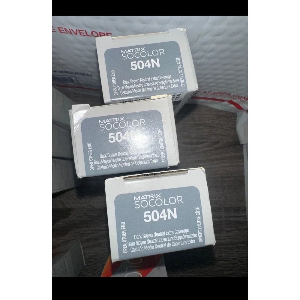 Matrix‎ SoColor Permanent Hair Color 504N Dark Brown Neutral Extra Coverage 3pk